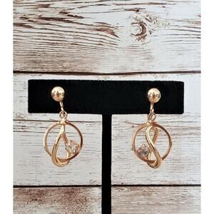 Vintage Screw On Earrings - Signed Alice Dangle Earrings